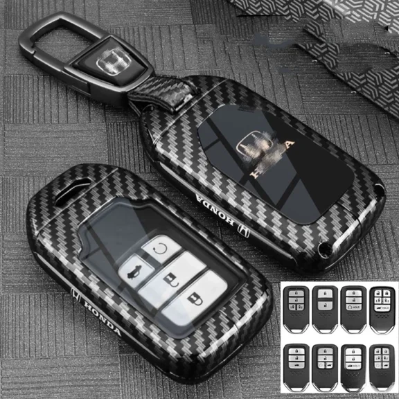 Key Case Holder Protector Keychain Compatible with Honda Accord Civic CRV Pilot Odyssey Ridgeline Key Fob Cover Shell,1