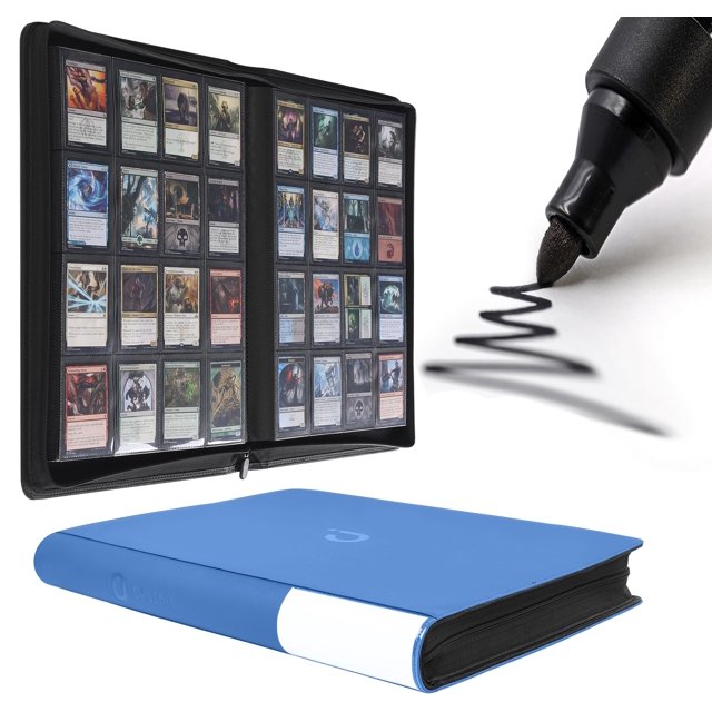 Carpeta D DACCKIT modelo A, azul cielo, 16 bolsillos, 1024 tarjetas