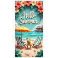 thumbnail image 2 of Tropical Beach Hello Summer Decorative Banner Hawaiian Floral Party Background for Outdoor Event, 2 of 3