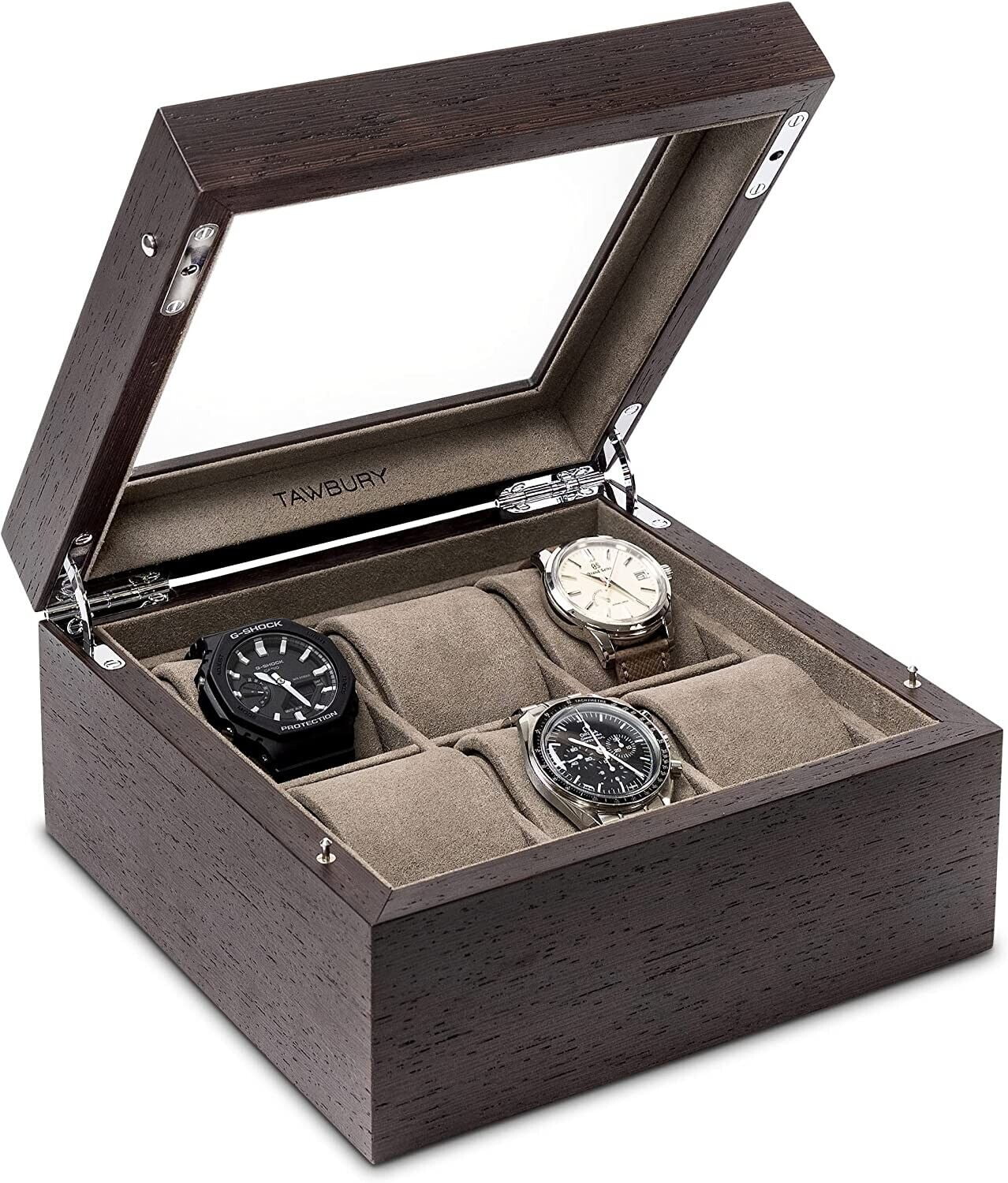 Watch Box for Men 12 Slot Luxury Carbon Fiber Design Display Case Large Holder