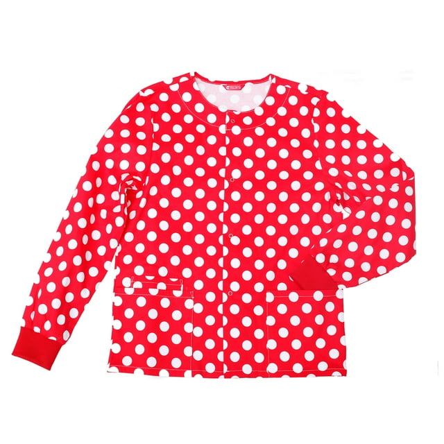 Womens Workwear Snap Front Warm-up Jacket