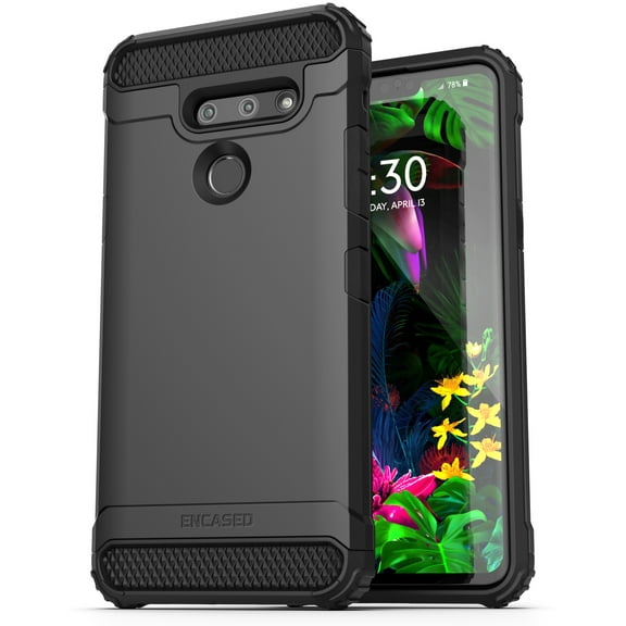 Encased Heavy Duty LG G8 Case (2019 Scorpio) Military Grade Rugged Phone Protection Cover - Black