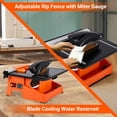 thumbnail image 3 of QinaQin 7-Inch Wet Tile Cutter with Adjustable Slitting Rails and Beveling Gauges (0-45° Beveling), Water Cooling System, Durable Iron Worktable, Suitable for Tile/Stone Cutting, 3 of 8