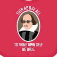 thumbnail image 4 of Inktastic To Thine Own Self Be True Shakespeare Boys or Girls Baby Bib, 4 of 4