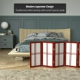 thumbnail image 4 of Red Lantern 2 ft. Short Desktop Double Cross Shoji Screen - Rosewood - 6 Panels, 4 of 8