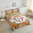 thumbnail image 3 of Erosebridal Hippie Mushroom Comforter Set Queen Groovy Flower Bedding Set , Natural Wild Fungus Bedding Comforter Sets Chic Floral Duvet, Geometric Abstract Art Quilted Comforter 3pcs Soft, 3 of 5