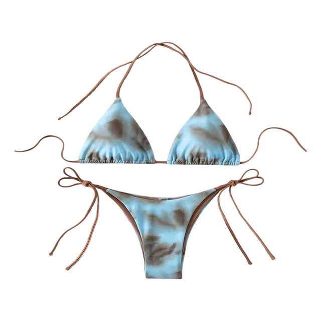 Bikini para mujer Traje de natación Femenina Femenina Bottom Bottom para Viajes de spas de fiesta del club Azul