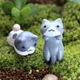thumbnail image 4 of Moyic 6 unids/set de bricolaje jardín gato adornos pequeños dibujos animados estatuas de animales paisaje jardín musgo adornos muñecas pequeñas Decoración del hogar Moyic JJ18504-00, 4 of 6