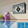 thumbnail image 6 of Outdoor TV Cover 52 to 55 Inches, Aztec Southwestern Ethnic Tribal Style Geometric Blue Grey Waterproof TV Cover with Remote Control Pocket, Flat Screen TV Cover Protector for Outside TV, 6 of 6