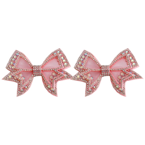 UPOUART 1Pair Pink Shoe Accessories Bowknot Charm Easy to Install Shoe Decoration for Pumps