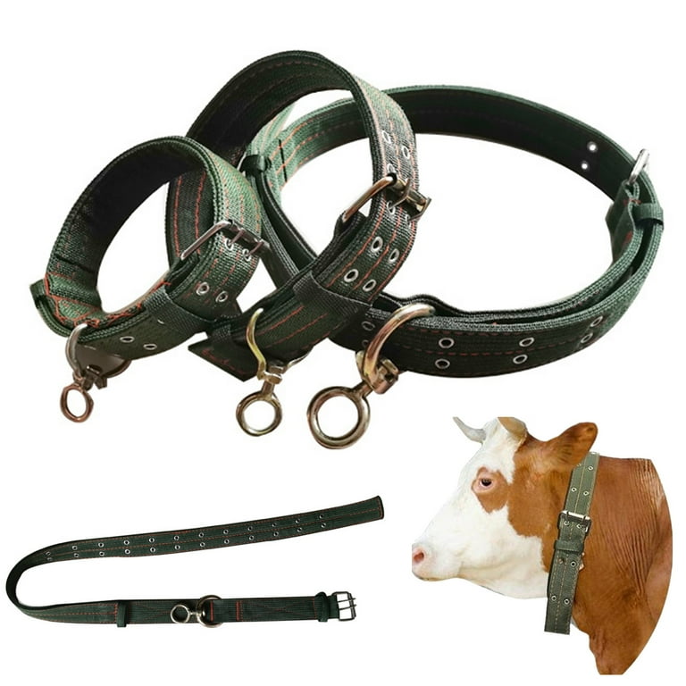 Cow Collar Thickened Widened Nylon Calf Collar Neck Strap Adjustable Buckle Livestock Traction Necklace for Farm Animals Sheep Horse Pet Walmart