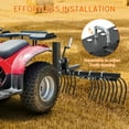 thumbnail image 5 of Danolapsi 60 Inch Landscape Rake for ATV/UTV, Heavy Duty Steel Rock Rake with 20 Removable Tines, U-Bolt Mount, Fits 2 Inch Receivers, Sectional Rake for Lawn, Garden, Yard, Farm, Field, 5 of 7