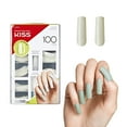 thumbnail image 2 of KISS Full-Cover Curve Overlap Long Squoval Press-on Nails with Glue, Clear, 100 Pieces, 2 of 11