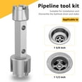 thumbnail image 3 of Tub Drain Remover Easy to Install Solid Aluminum Alloy Wrench Creative Tub Drain Remover Wrench Versatile Drain Wrench Aluminum Alloy Wrench Tool for Bathroom, 3 of 8