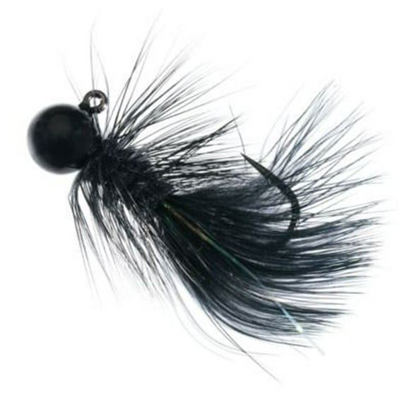 Hawken WB18012 Woolly Bugger Jig 1/8 oz, Black Sparkle