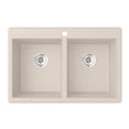 thumbnail image 2 of Swanstone QZSQ-3322.077 Drop-in Double Bowl Sink, 33-Inch x 22-Inch, Nero, 2 of 4