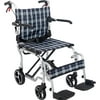 Wheelchair Transport Aluminum 19" Folding With Swingaway Legrest and Carrying Bag (only 18 lbs) by Healthline