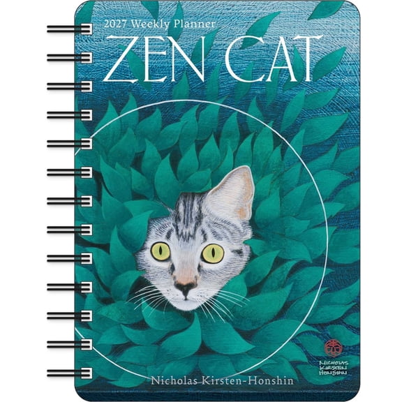 Zen Cat 2027 Weekly Planner Calendar: Meditational Art and Poetry, (Paperback)