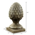 thumbnail image 6 of LuxenHome Weathered Brown MgO Artichoke Finial Statue, 6 of 6
