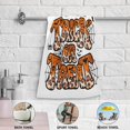 thumbnail image 4 of SKYSONIC 2 Pack Trick Or Treat Leopard Halloween Hand Towels, Ultra Soft and Absorbent, Decorative Fingertip Towel for Home, Bathroom, Kitchen, 28.3"x14.4", 4 of 5