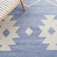 thumbnail image 6 of SAFAVIEH Kilim Trochez Geometric Area Rug, Blue/Ivory, 7' x 7' Square, 6 of 10