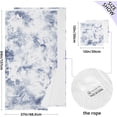 thumbnail image 3 of GZHJMY Blue Marble Texture Bath Towels Set - 1 Bath Towel 1 Washcloth Extra Absorbent Pure Cotton Towels, Super Soft Bathroom Towels for Home, Hotel, Spa Travel, 3 of 7