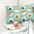 thumbnail image 4 of Yiaed Kawaii Sushi Print Brushed Microfiber Envelope Pillowcases, Standard,Envelope Closure Pillow Cases(No pillow core)-20"x30", 4 of 6