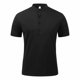 thumbnail image 1 of pstuiky camisetas para hombre, Camisa informal de color liso con botones y cuello alto para hombre, versátil, de manga corta ropa de hombre xxxl, 1 of 3