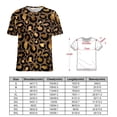 thumbnail image 3 of Gold And Brown Leopard T Shirt O Neck Oversized T Shirts Short Sleeve Street Style Tees Female Beach Trendy Custom Clot, 3 of 5