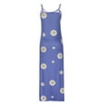 thumbnail image 4 of EQWLJWE Robe Longue pour Femmes Robe d'Été Décontractée Imprimée Florale Amincissante pour Fête, 4 of 8