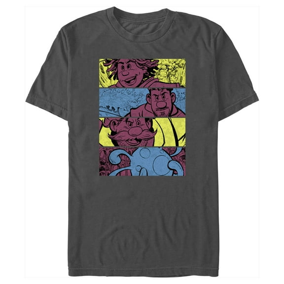 Men's Strange World Clade Family Comic Strips Graphic Tee Charcoal 3X Large