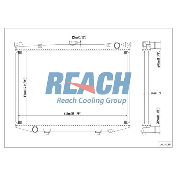 REACH 41-1442 Radiator for 1989-1994 Nissan 240SX, Automotive Radiator Replacement Part