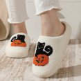 thumbnail image 4 of BERANMEY Halloween Slippers for Women Perfect Soft Plush Comfy Warm Slip-On Cute Womens Slippers Indoor Fluffy House Slippers for Women and Men Non-slip Fuzzy Flat Slides, 4 of 5