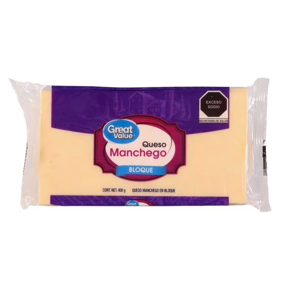 Queso Manchego Great Value Barra 400 g