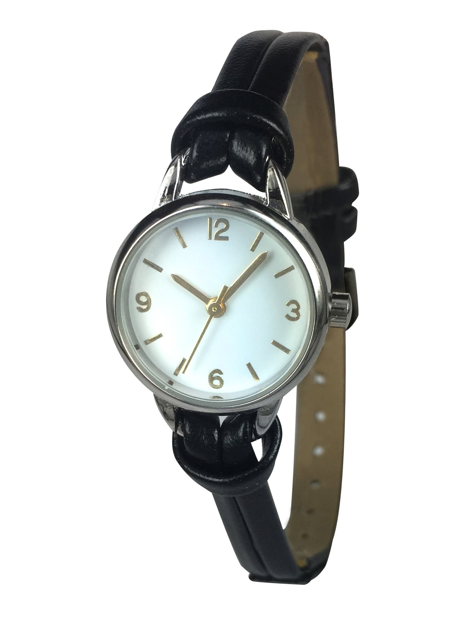 Time and Tru Women's White Dial Wristwatch with PU Strap