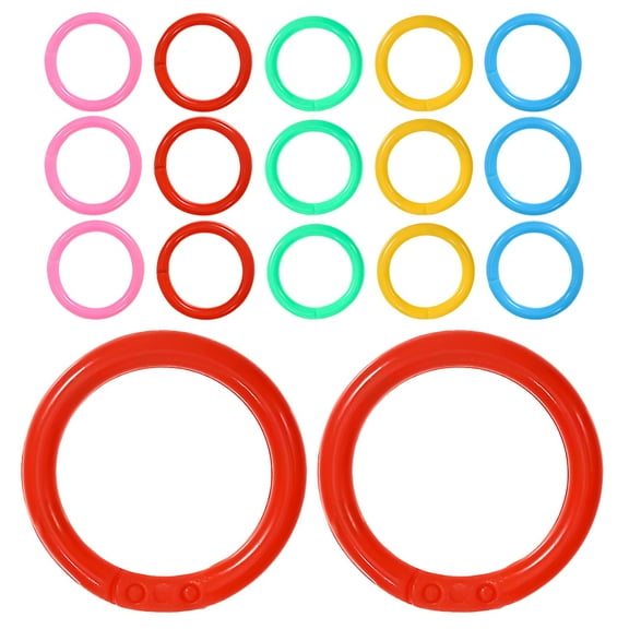 Worgeous 150pcs Binder Rings Plastic Paper Rings Office Book Rings Small Key Rings Colorful Loose Leaf Binder Rings Clips For Index Cards