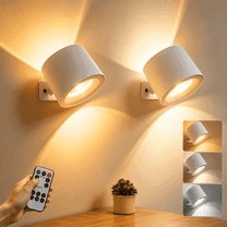 VOLIVO Wall Sconces, Rechargeable Wall Light with 3 Color Modes & RGB ...