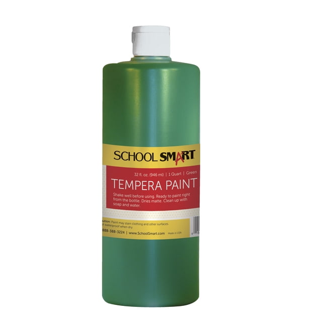 School Smart Non-Toxic Multi-Purpose Liquid Tempera Paint, 1 qt Plastic ...