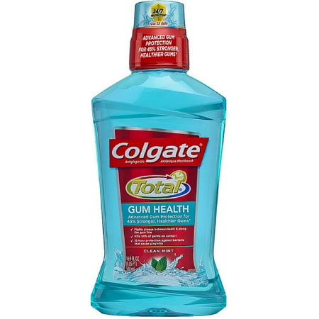 Colgate Total Gum Health Antiplaque Mouthwash, Clean Mint 16.90 oz (Pack of