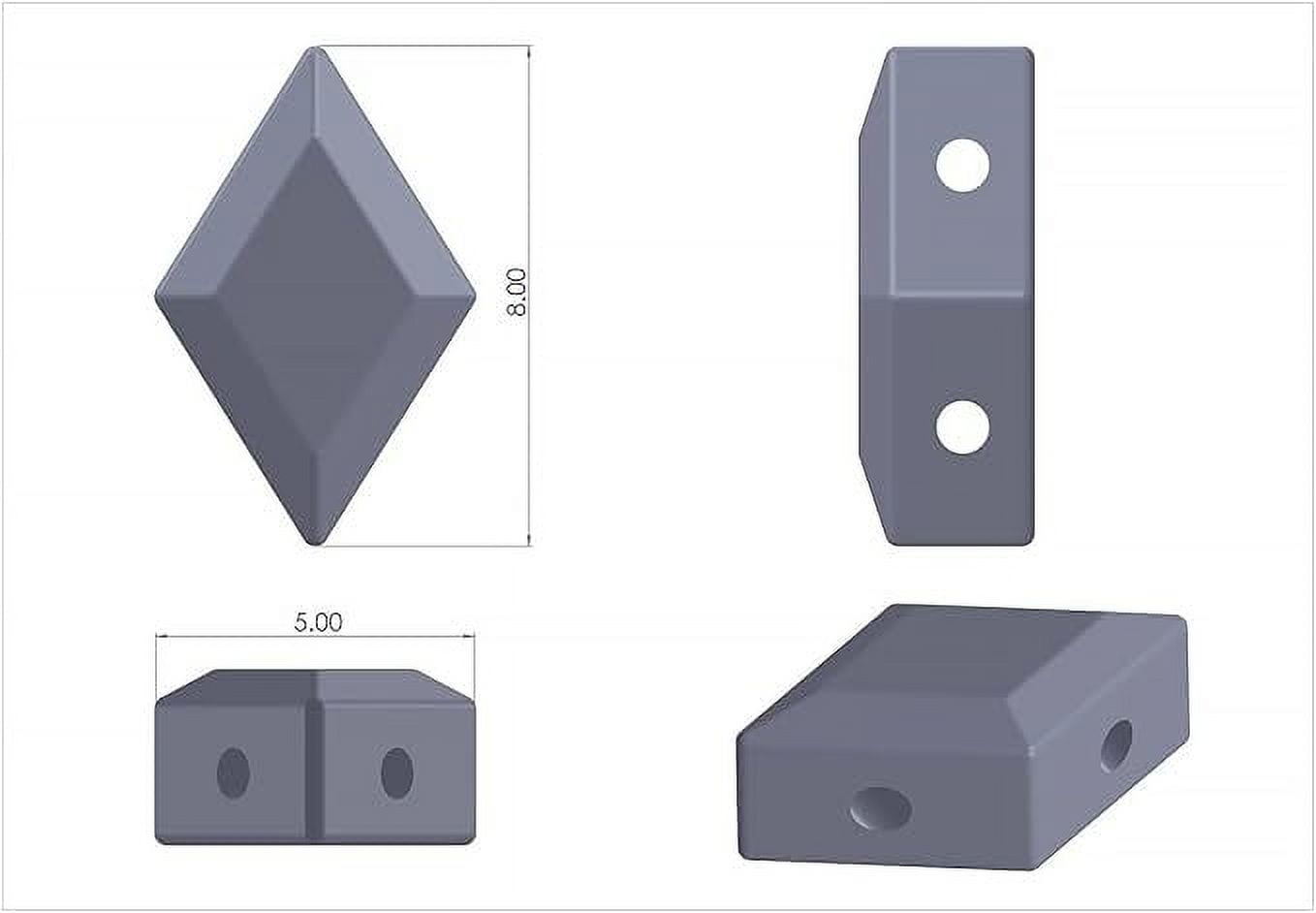 Matubo Czech Gemduo 2-Hole 50g Amethyst/Backlit 20060-27002 Glass beads for Jewelry Making, DIY Crafts & Decoration