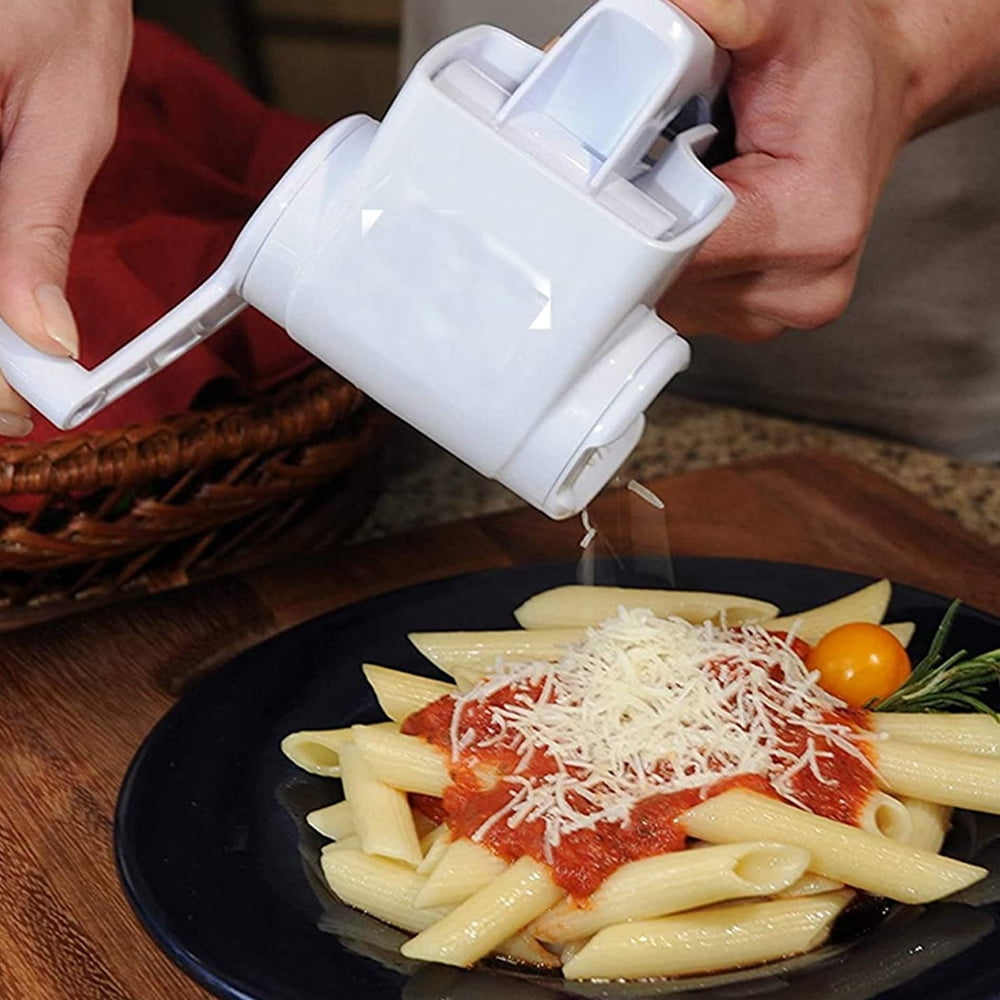 Kitchen Shredder Restaurant Cheese Grater Handheld Rotary, White