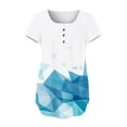 thumbnail image 4 of B91xZ T-Shirt Court à Manches Courtes en Coton Col Rond pour Femmes, Bleu m, 4 of 4
