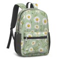 thumbnail image 1 of Daisy Pioneer Flower Green Pattern 17" Waterproof Oxford School Backpacks for Teens, S-Shape Padded Straps, for School, Travel, Hiking, Camping, 1 of 4