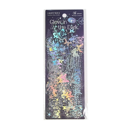 COOLHOOD 20Pcs/ Scrapbooks Sticker Butterfly Adhesive Journaling Scrapbooking Supplies Decorative Sticker