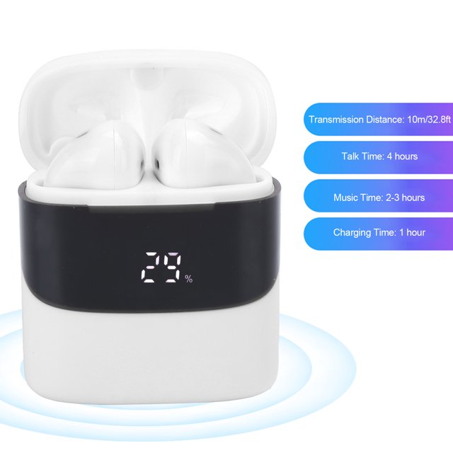 Auriculares con estuche de carga, auriculares inalámbricos T12 Bluetooth 5,0 Bluetooth auriculares inalámbricos diseñados para profesionales