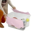 thumbnail image 4 of Sterilite 45 Liter Hinged Lid Storage Box, Pink, 4 of 5