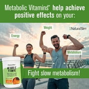 NaturalSlim Metabolic Vitamins 2-Pack Metabolism Booster w/ B-Complex for Energy