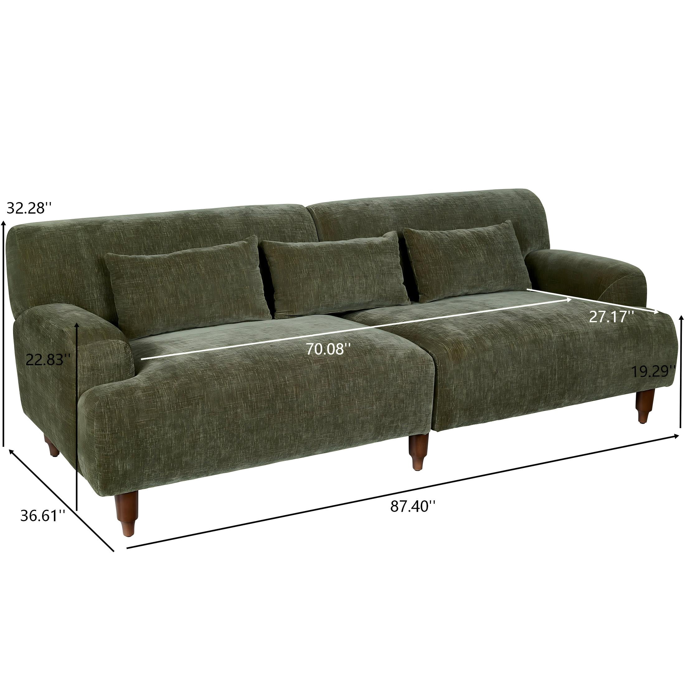 Better Homes & Gardens Ambrose Sofa, Forest Green velvet