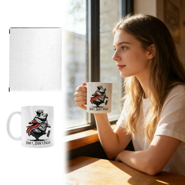 Oliegs Calendar Quiet Quiet Mug Dancing Pig Kick Novelty Ceramic Mug Funny Cute For Coffee & Lovers Christmas