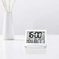 thumbnail image 3 of Digital Alarm Clock Foldable LCD Travel Clock With Calendar Temperature Snooze Large Display Desk Clock, 3 of 5